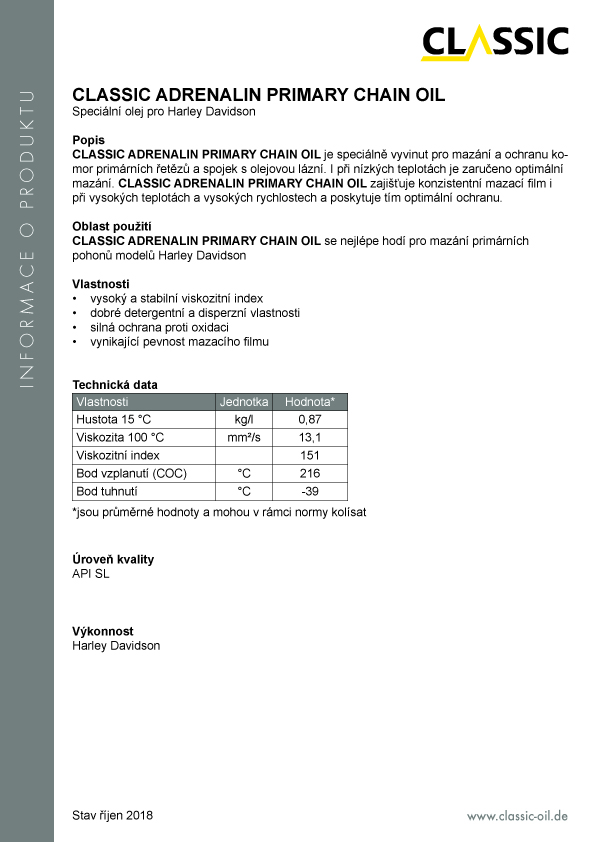 CLASSIC Adrenalin Primary Chain Oil